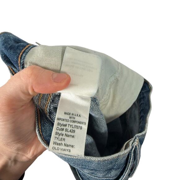 SlvrLake Tyler Distressed Straight Leg Jeans Old Ways Wash Mid Rise Womens 23 - Picture 11 of 11